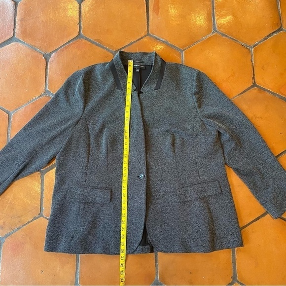 Lane Bryant The Bryant Blazer Super Stretch Womens Plus Sz 28 Black White - Picture 7 of 8